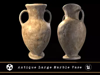 Antique Large Marble Vase Low-poly 3D model