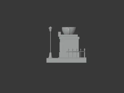 3D Low-Poly  Coffee Shop  Free low-poly 3D model