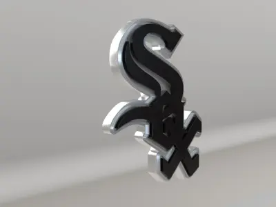 MLB Chicago WhiteSox Team Logo 3D model