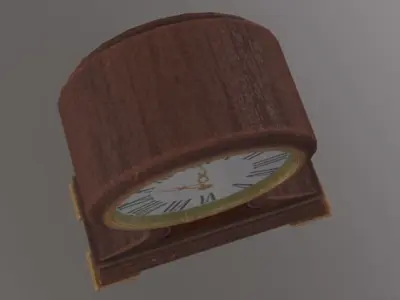 ClockStand Round Low-poly 3D model