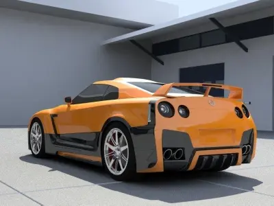 Nissan Skyline GT-R tuning 3D model