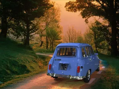 Renault 4 car Free 3D model