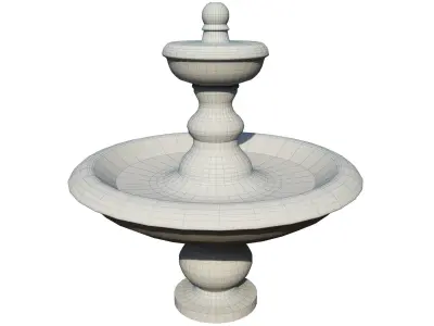 Medieval Fountain Low-poly 3D model order