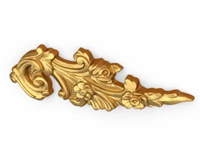 Classic decor ornament carved 23 3D model