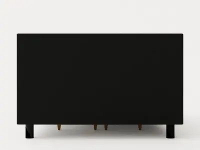 Charm Complete Bed Package 140x200 Black Low-poly 3D model