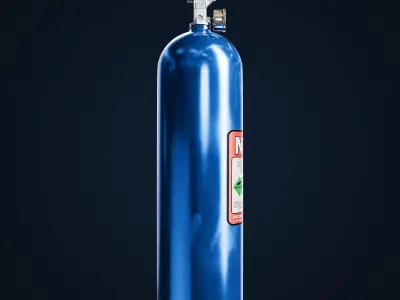 NOS Cylinder Game-Ready  Low-poly 3D model