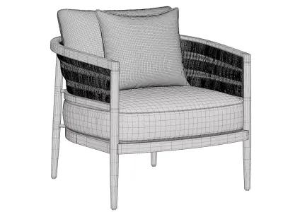 Nusa Teak Lounge Chair 3D model
