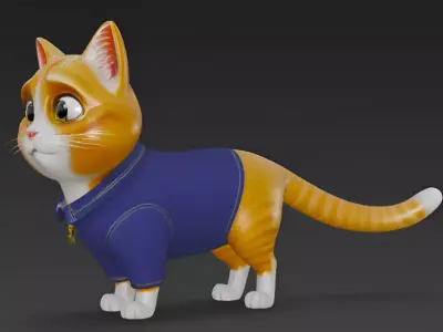 Pixar Style 3d Cat  3D model