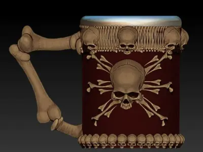 Beer mug for pirates 3d model stl  3D print model