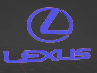 Lexus 3D Logo Low-poly 3D model