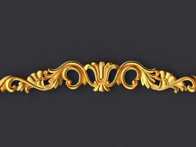 Central decor ornament for furniture 3D model 234