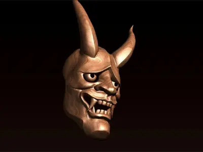 japanese hannya noh yamato one piece mask 3D print model