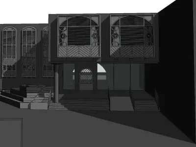 Revit Arabian 3D Design Restaurant 3D model