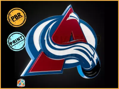 Colorade Avalanche logo - Cinematic - 3D print 3D model