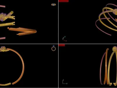 Knot Bracelet With Diamonds - Size 17 3D print model