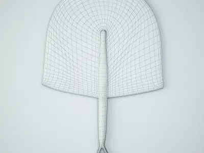 African Handwoven Fan 15 3D model