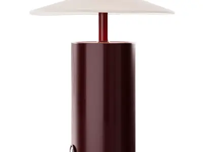 Zara Home Ceramic LED Table Lamp with Paper Shade 3D model