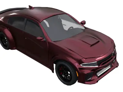 Dodge Charger Hellcat Low-poly 3D model