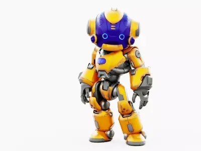 ROBO ZERO-L  Rigged for Unreal Engine - Unity - MIXAMO 3D model