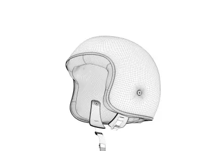 Moped helmet 3d model 3D model