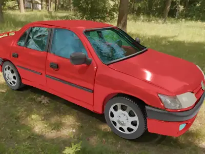 3D LOW POLY development handmade CAR by Ing Karl ArtStudio  Low-poly 3D model