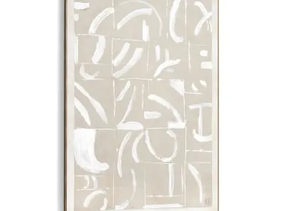 Plaster Two Photo Frame 531 Low-poly 3D model