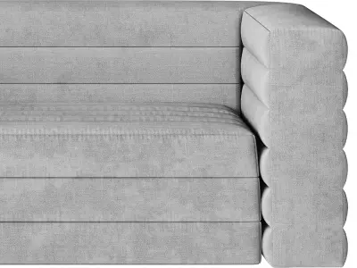 CAMEL VELVET SOFA 3D model