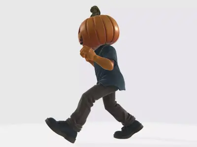 Halloween Pumpkin Head Figurine Spooky Decoration  3D print model
