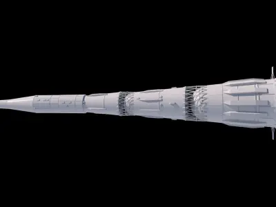H1N1 Soviet Moon Rocket Printable Model 3D print model 3D print model
