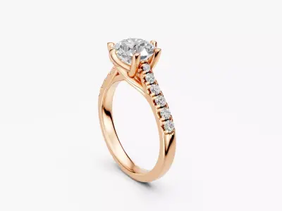ZKR09 ENGAGEMENT RING 3D print model