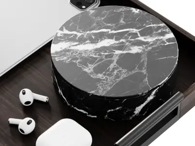 Decor set 6 marble tray 3D model