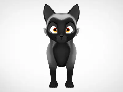 Silver Fox Low-poly 3D model