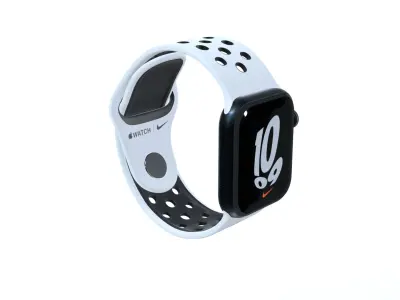 Apple Watch 7 Nike - Starlight Nike Sport Band 3ds Max Low-poly 3D model