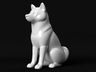 Akita 3D print model