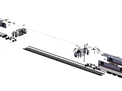 electric locomotive 3D model