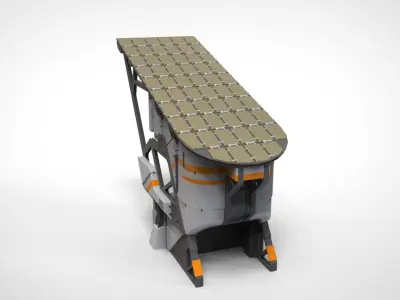 sci-fi solar collector 3D model