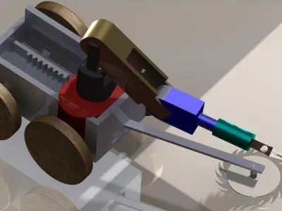 Robotic manipulator with cutter Free 3D model