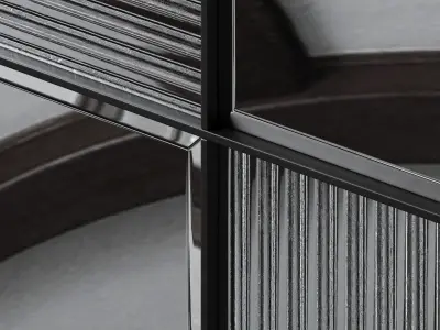 Wall Mirror Finestra Flutes by Deknudt Mirrors 3D model