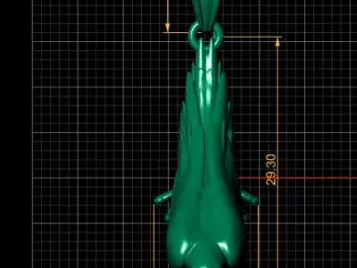 gold bird pendant 3D printable model   3D print model