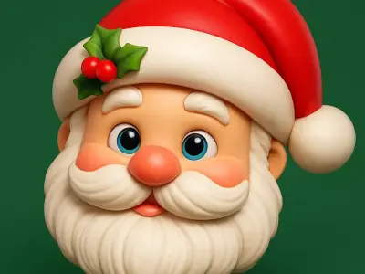 Santa Claus Face 3D print model