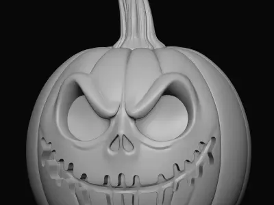 Jack Skellington Pumpkin Halloween Decor  Candy Bowl 3D print model