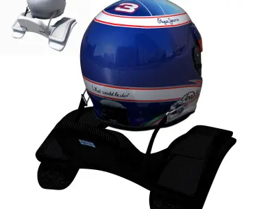 Ricciardo Helmet 2016 Low-poly 3D model