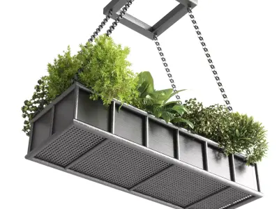 Indoor plants hanging pot 02 Low-poly 3D model