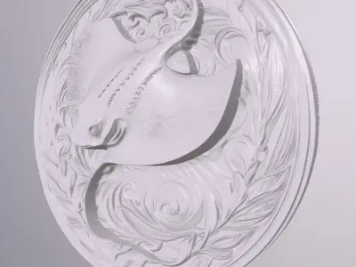 Stingray 6 basrelief for 3D printing 3D print model