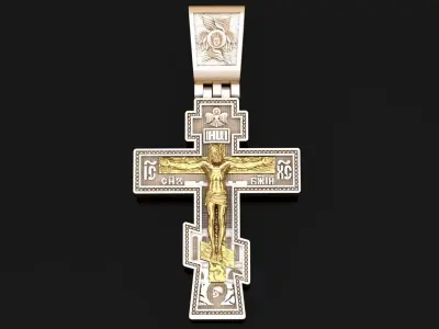 Cross Pendant Jesus Christ CP 1 3D print model