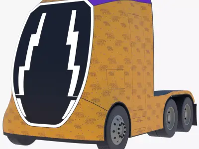 Future semitruck V PBR 3D model
