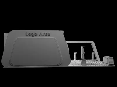 Booth Exhibition Stand a119a 3D model