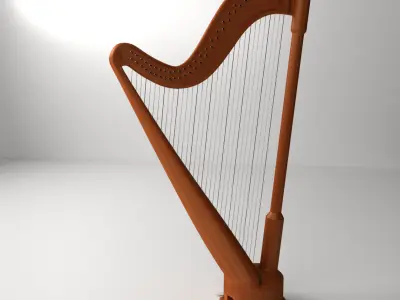 Concert Harp 3D model