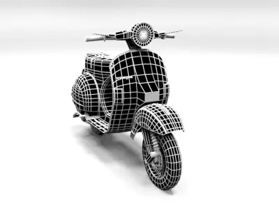 VESPA PIAGGIO PX125 LOWPOLY Low-poly 3D model