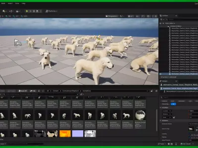 Central Asian Shepherd Dog Low-poly 3D model